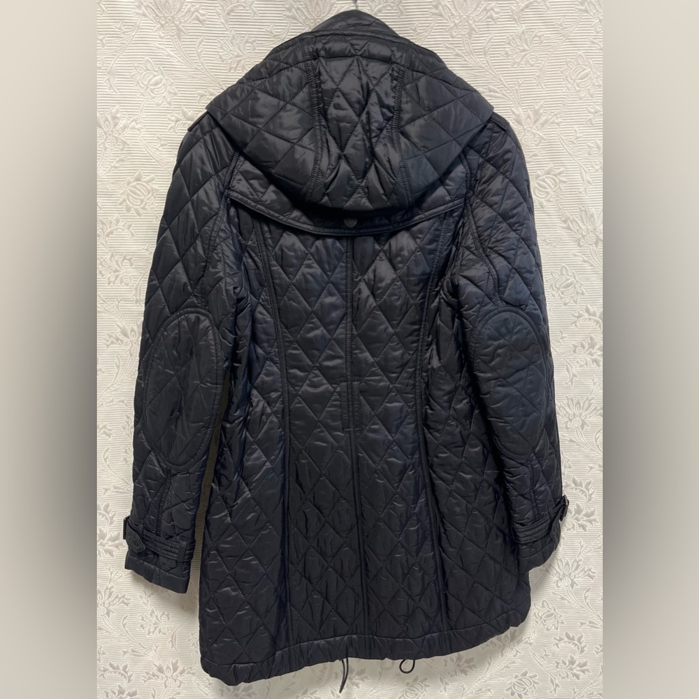 Burberry Brit Black Quilted Coat Small Petite - Picture 5 of 10